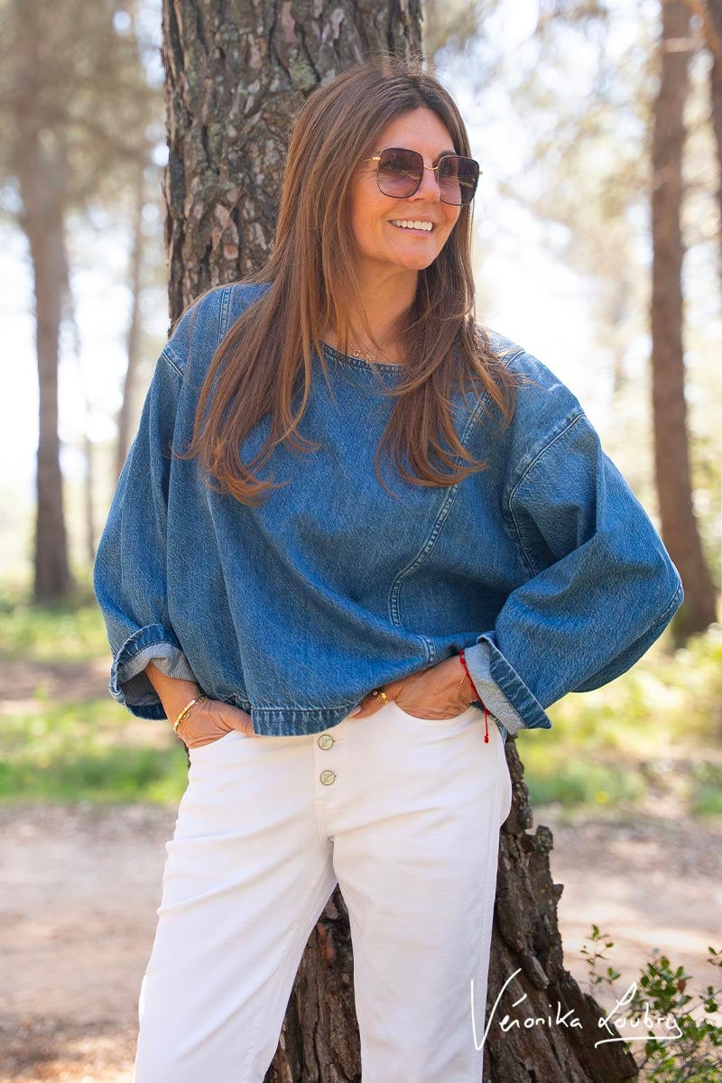 James 400/60 girlfriend by Véronika Loubry jeans blanc