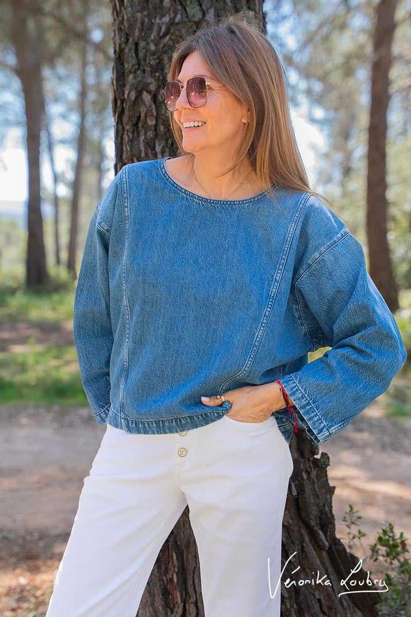 James 400/60 girlfriend by Véronika Loubry jeans blanc