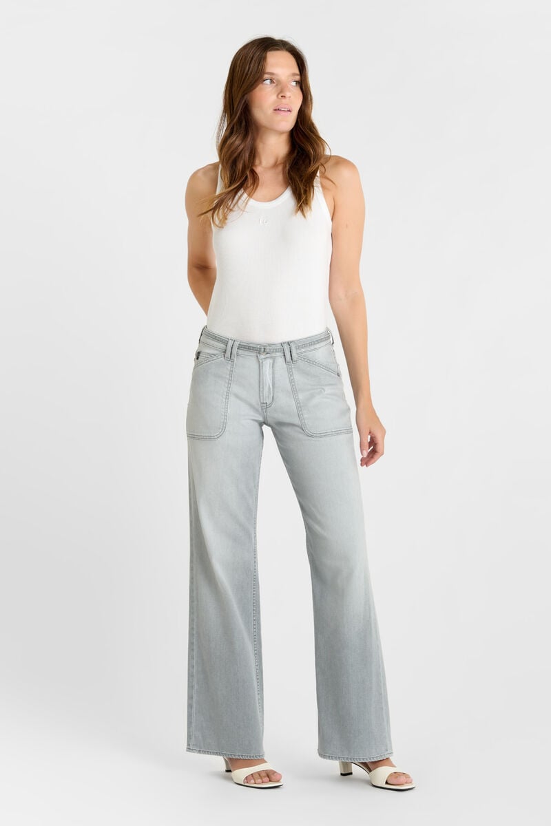 Jeans wide leg Lauryn Lumi gris N°3