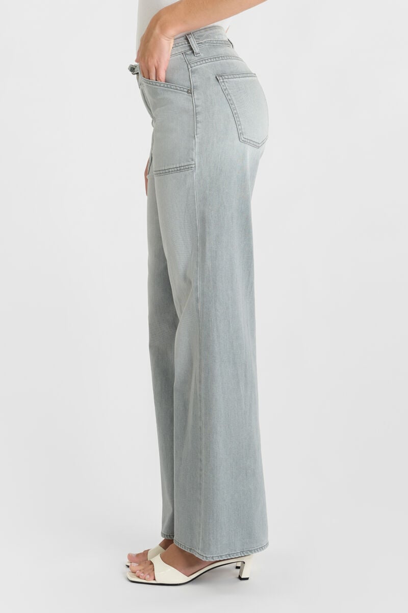 Jeans wide leg Lauryn Lumi gris N°3