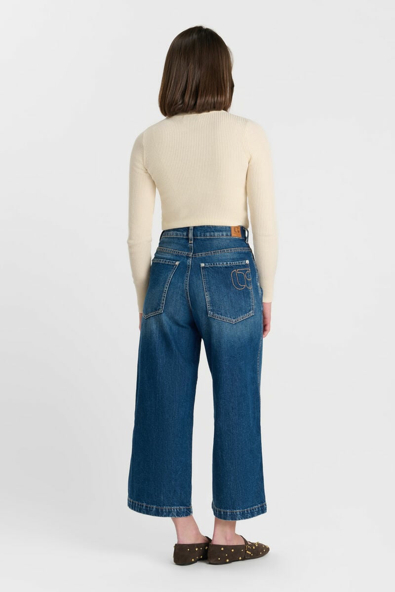 Jeans wide leg Dorla bleu foncé