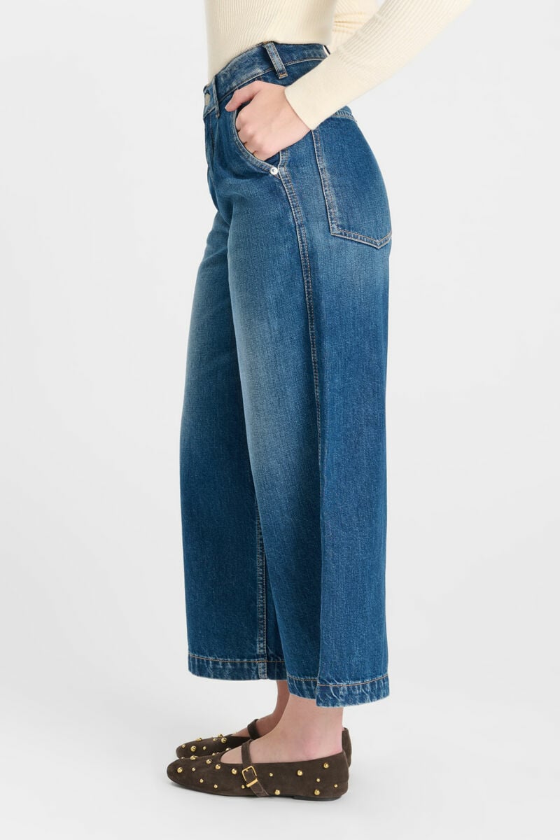 Jeans wide leg Dorla bleu foncé