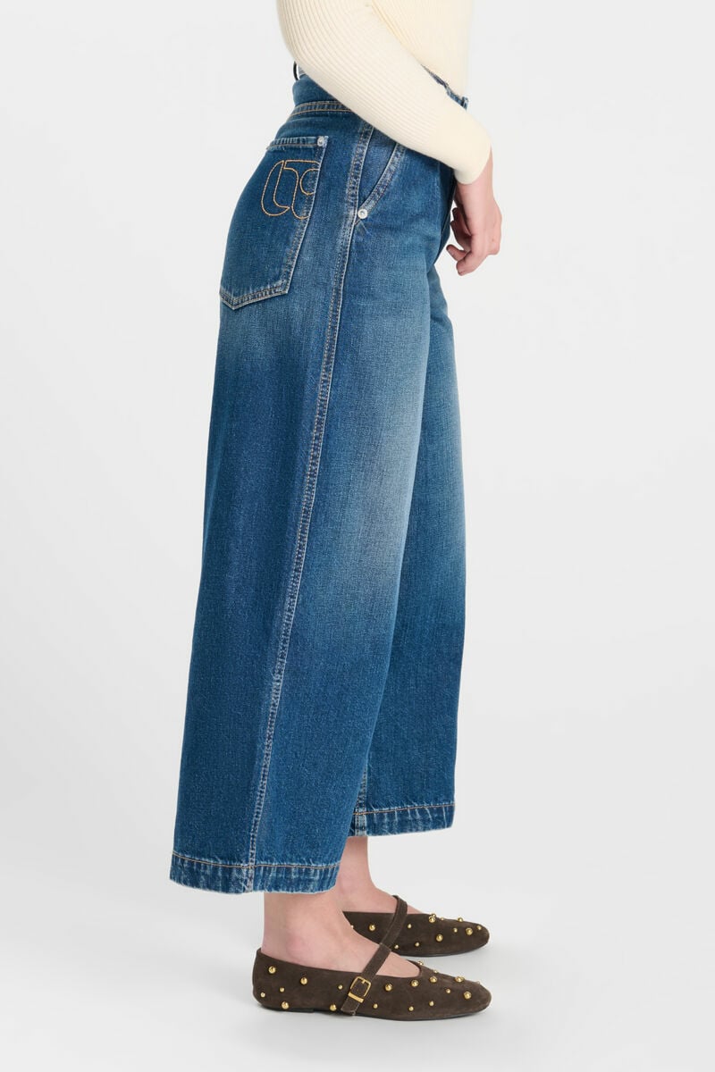 Jeans wide leg Dorla bleu foncé