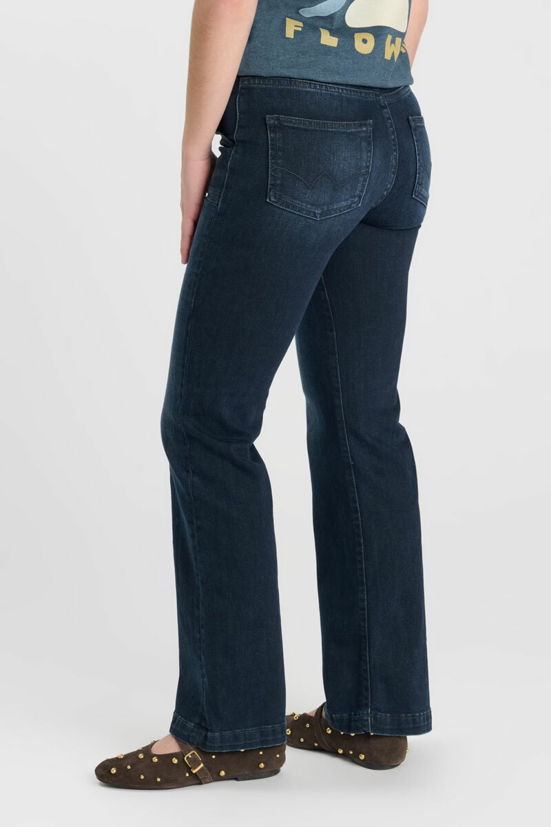 Jeans flare bleu-noir foncé