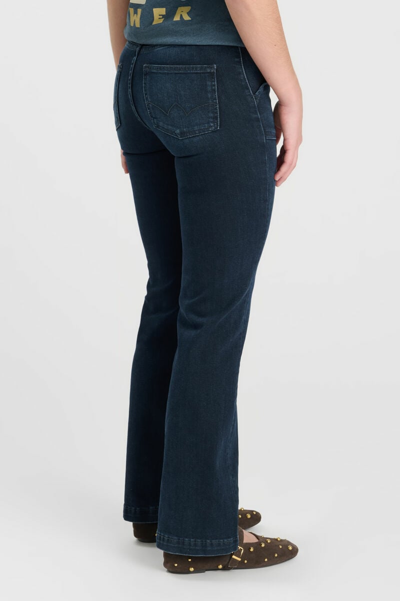 Jeans flare bleu-noir foncé