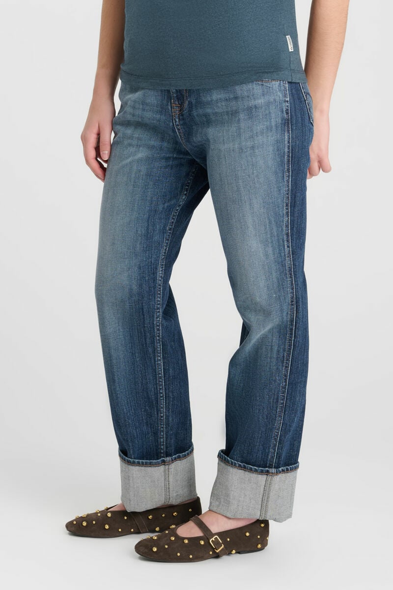 Jeans girlfriend Jama bleu foncé