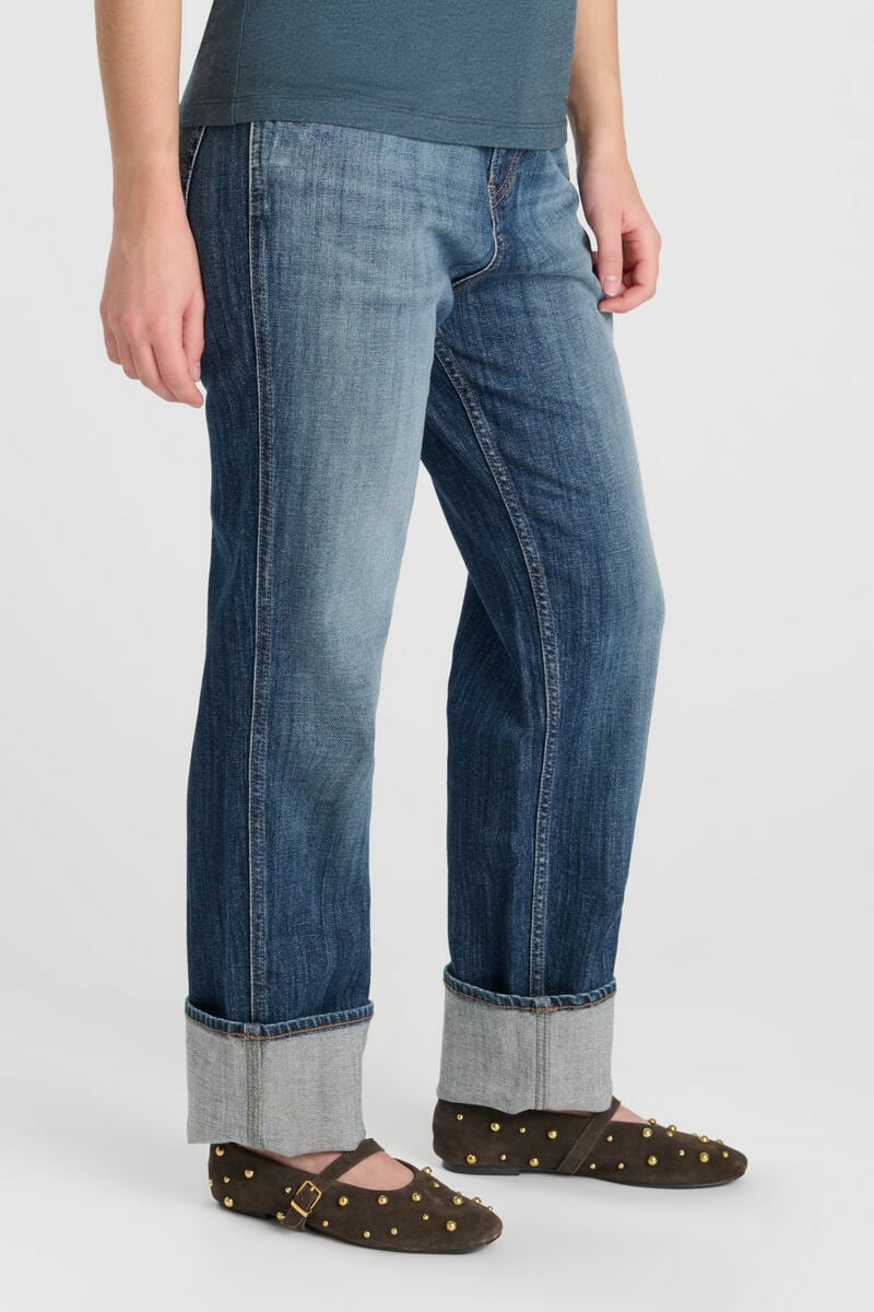 Jeans girlfriend Jama bleu foncé