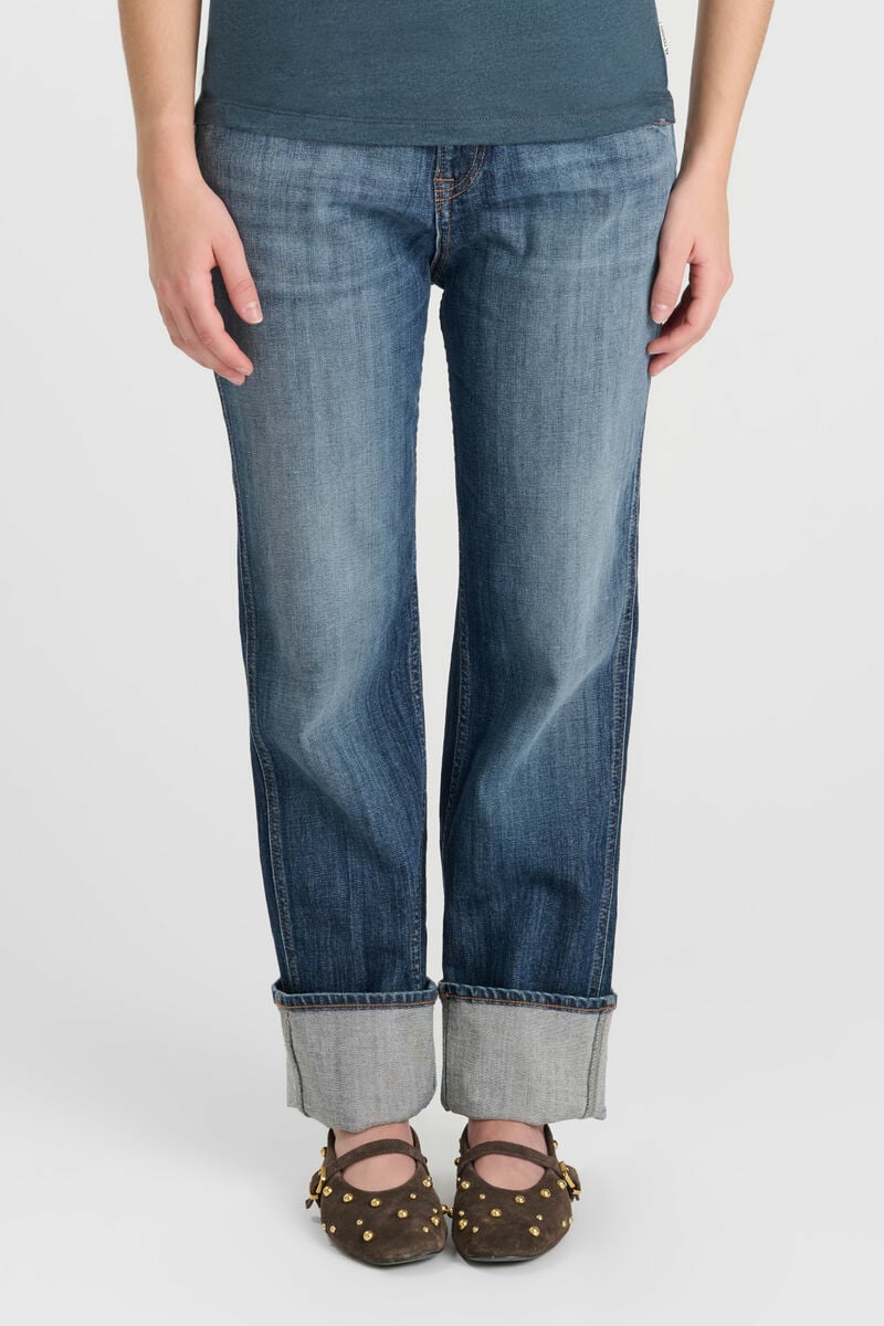 Jeans girlfriend Jama bleu foncé