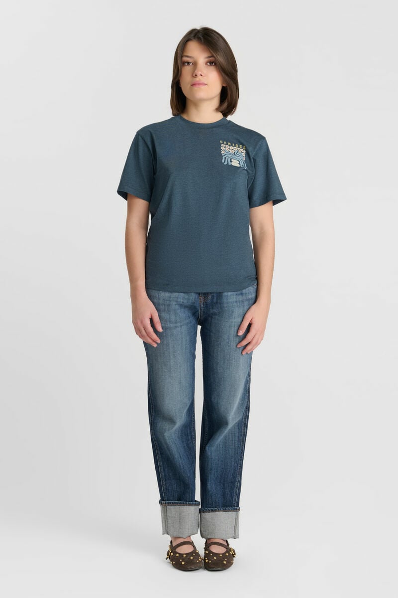 Jeans girlfriend Jama bleu foncé