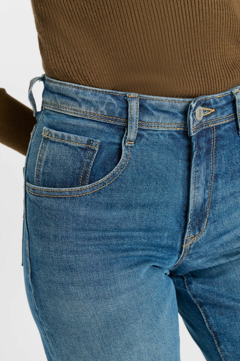 Jeans regular large Revers bleu moyen