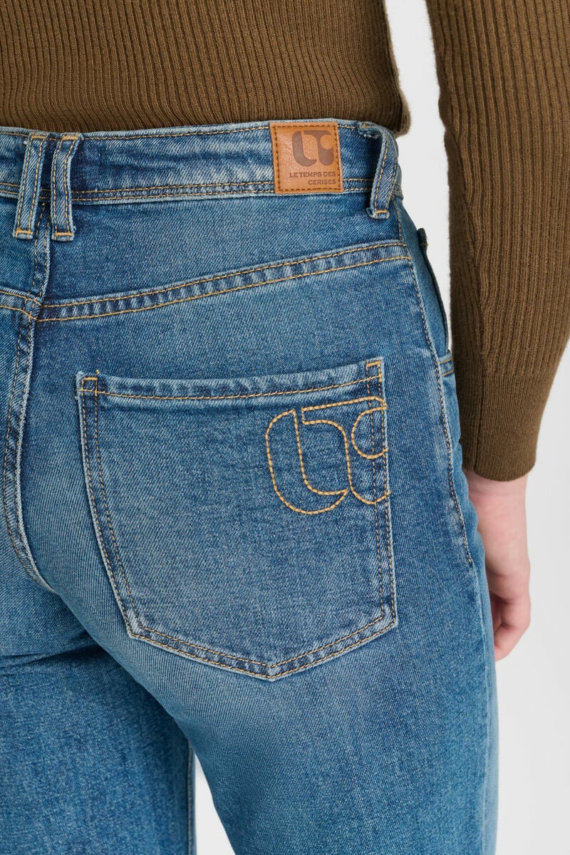 Jeans regular large Revers bleu moyen