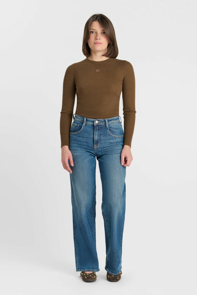 Jeans regular large Revers bleu moyen