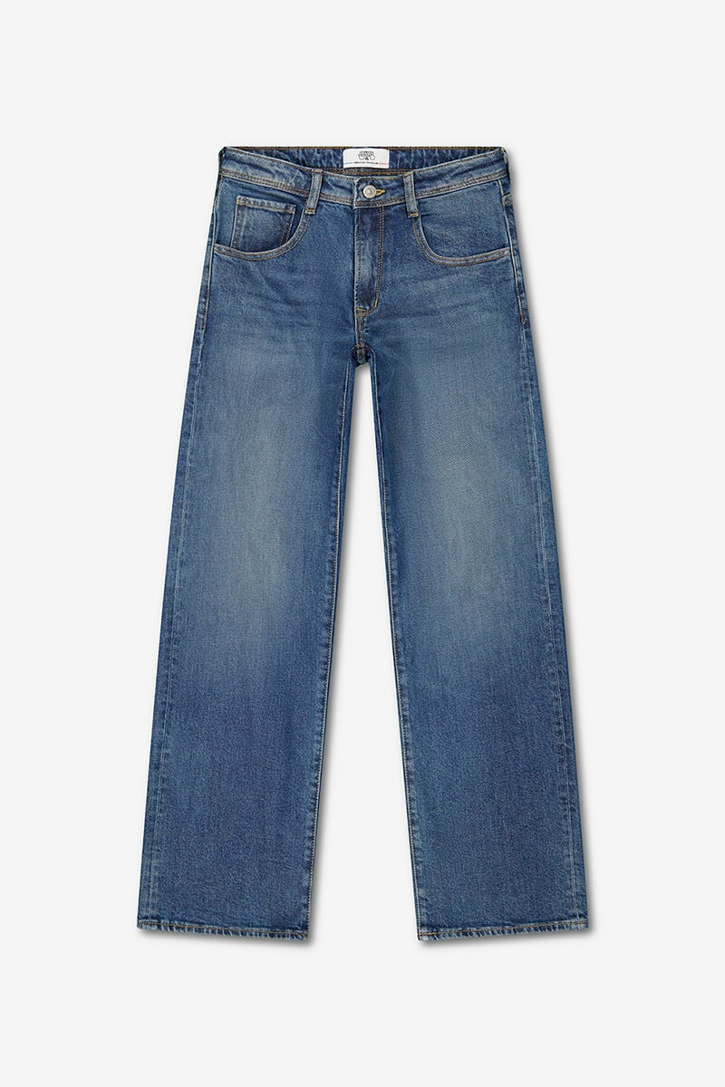 Jeans regular large Revers bleu moyen