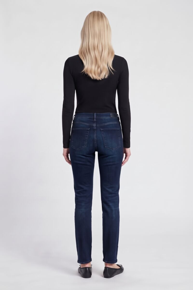 Jeans 400/18 mom Basic bleu foncé