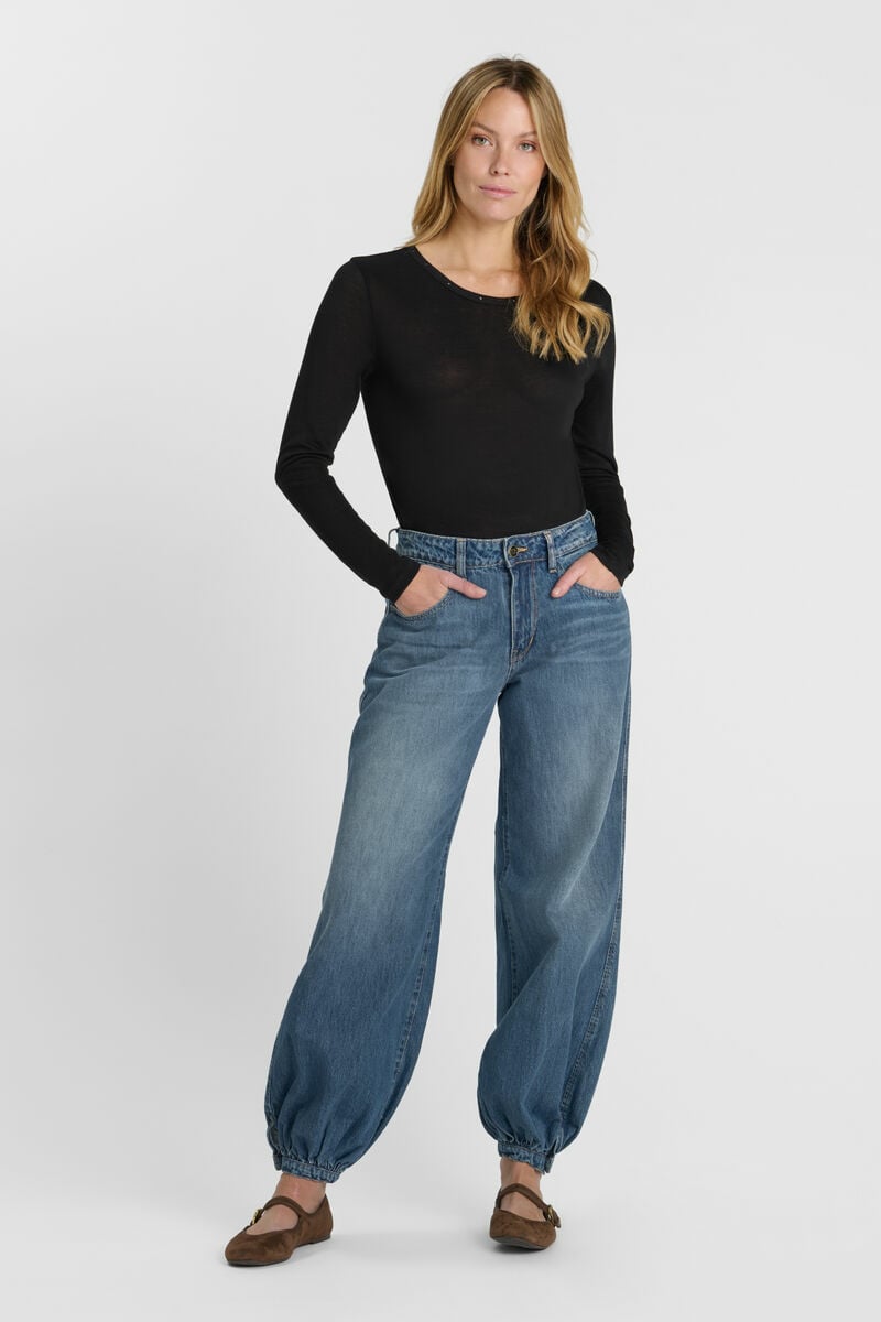 Jeans balloon Baloun bleu moyen