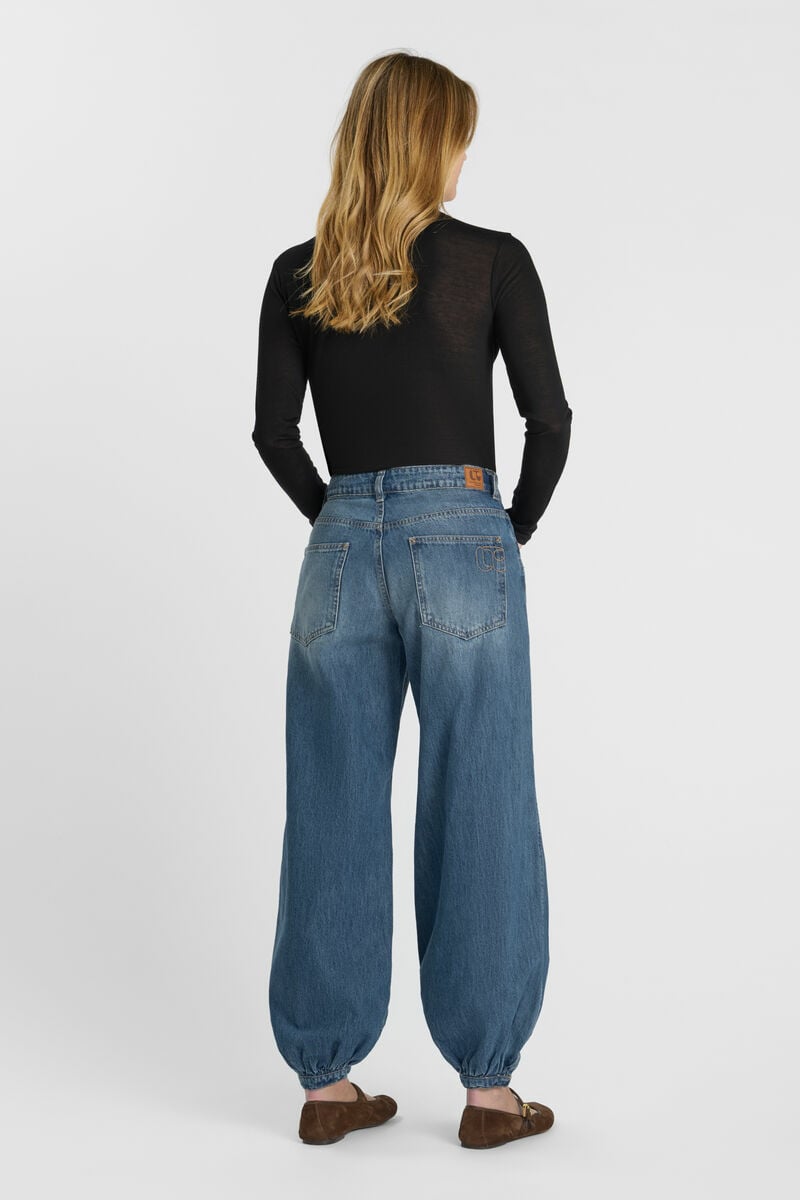Jeans balloon Baloun bleu moyen