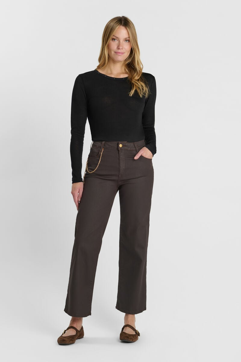Jeans pulp wide leg Clea marron