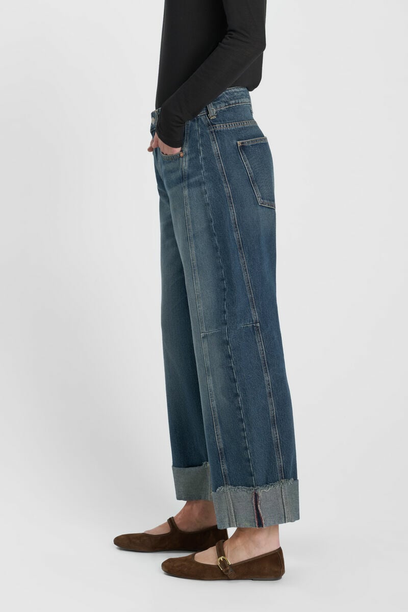 Jeans regular loose Leal bleu foncé