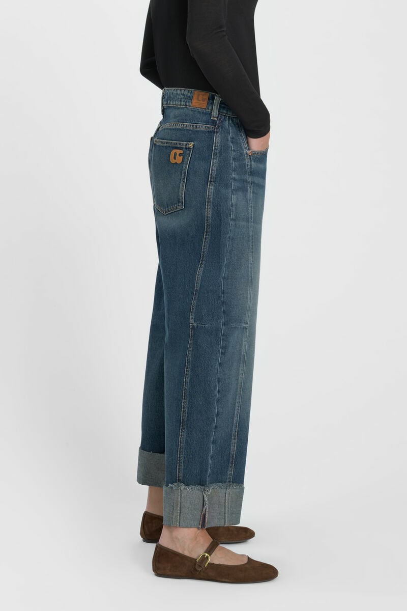 Jeans regular loose Leal bleu foncé