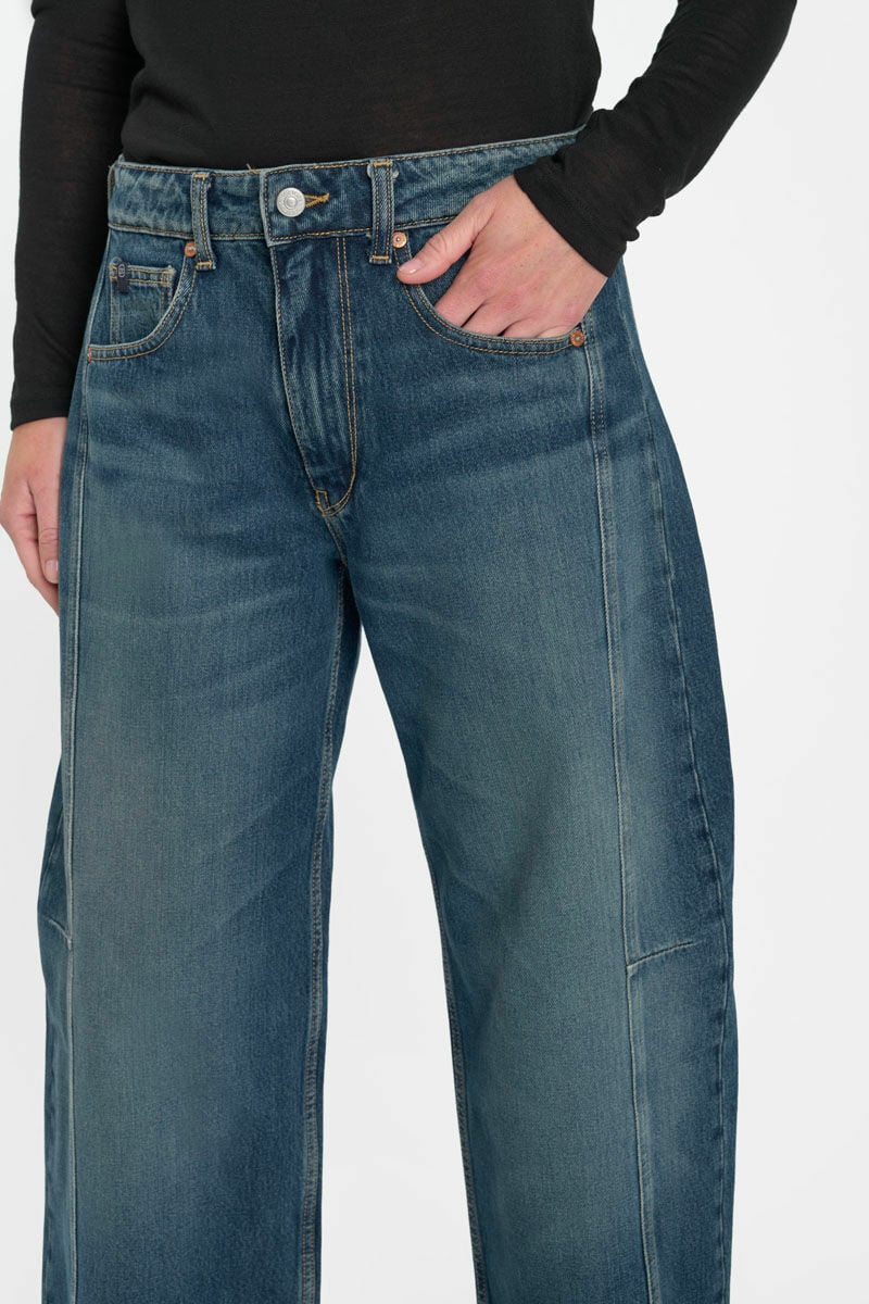 Jeans regular loose Leal bleu foncé