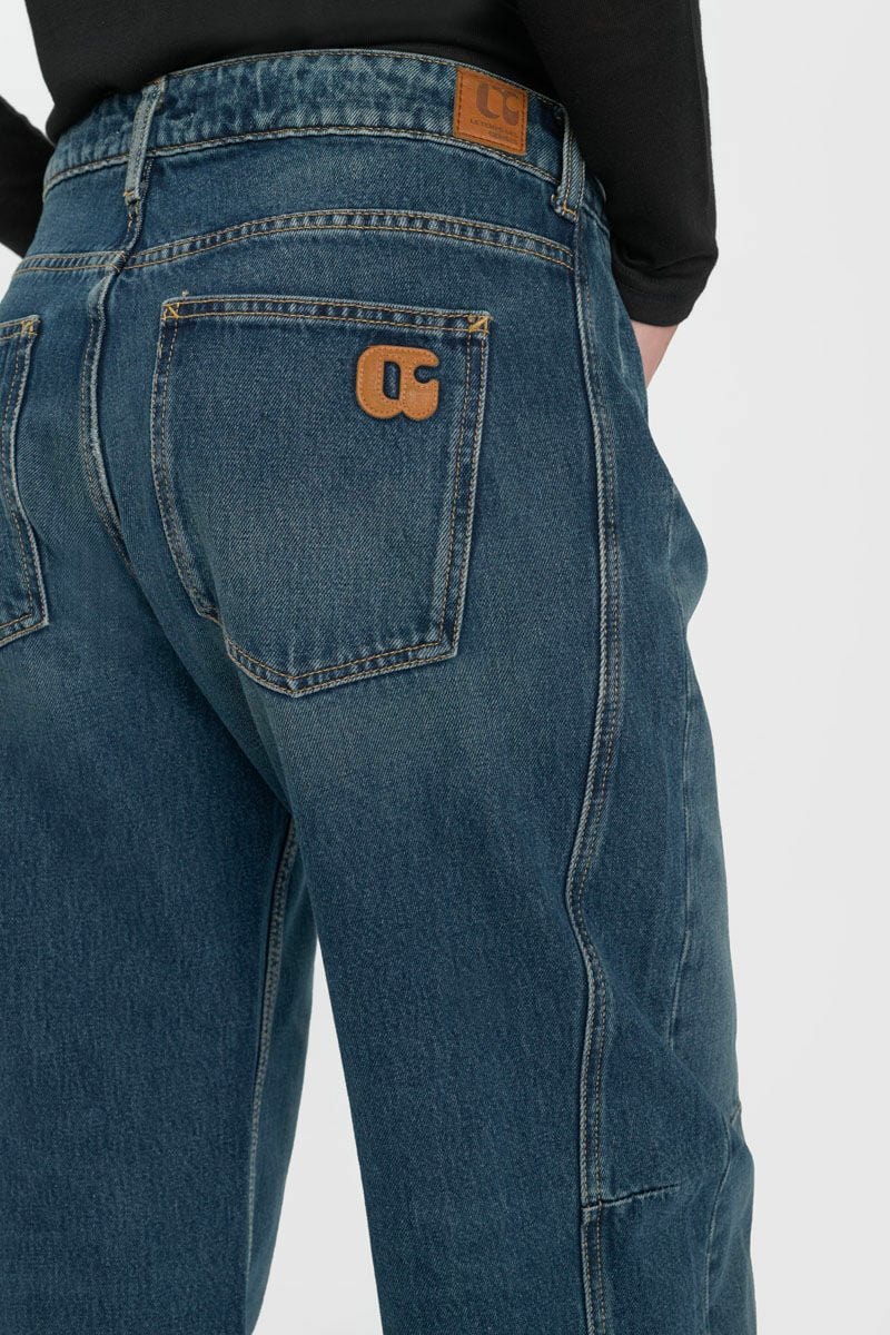 Jeans regular loose Leal bleu foncé