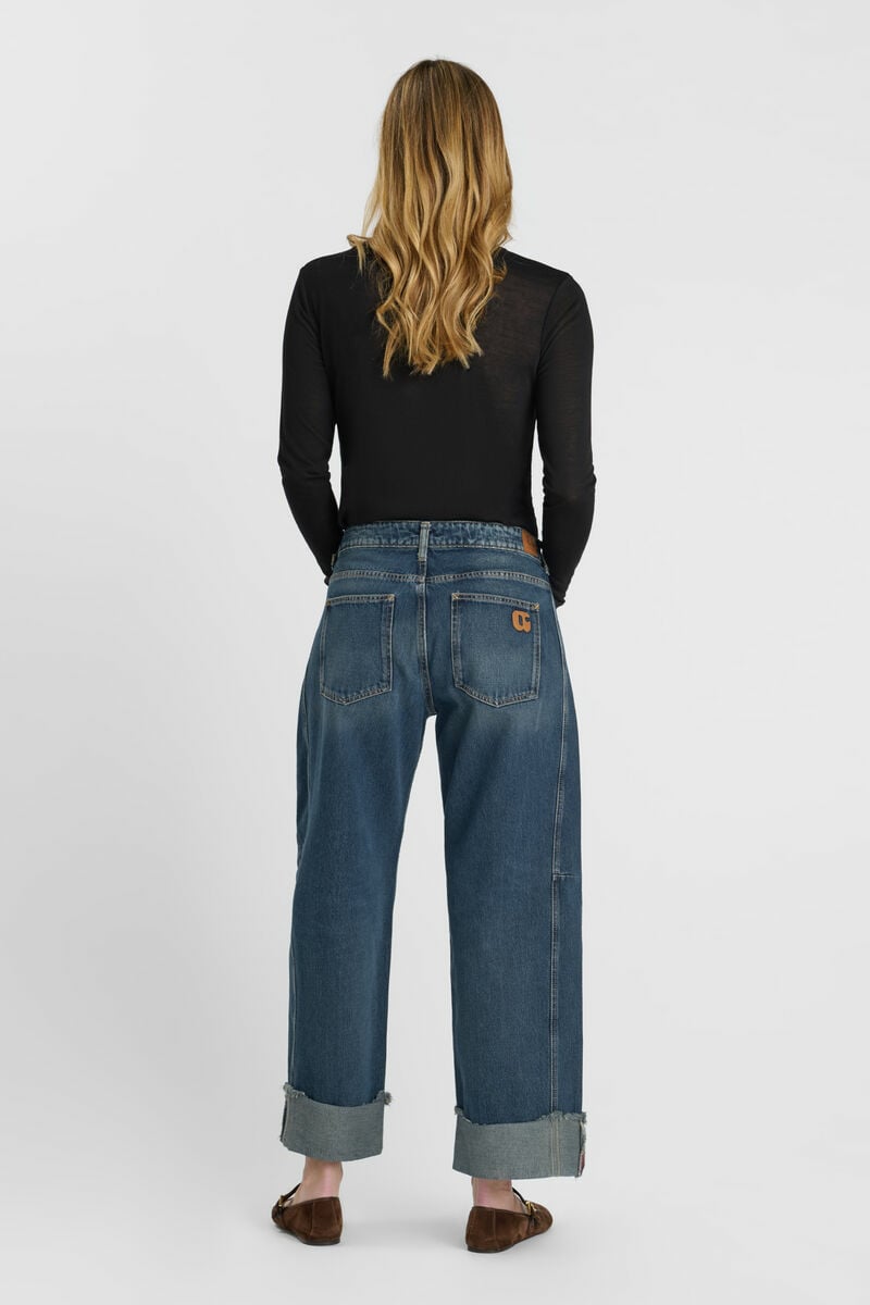 Jeans regular loose Leal bleu foncé