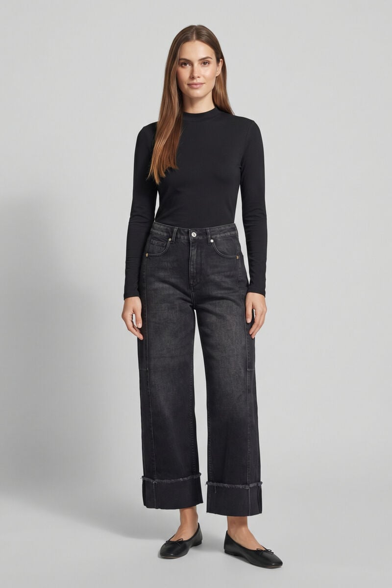 Jeans barrel Leal noir foncé