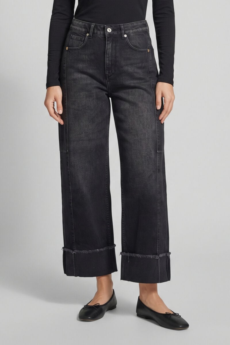 Jeans barrel Leal noir foncé