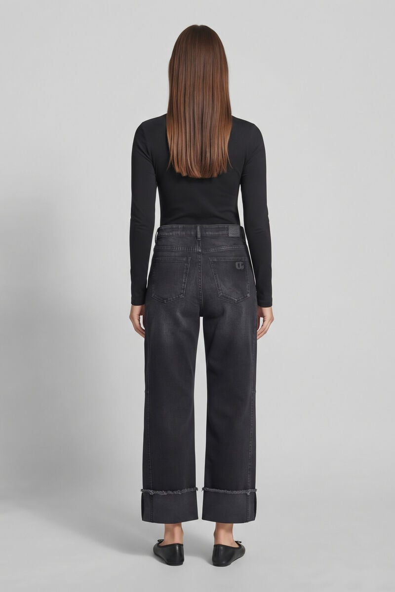 Jeans barrel Leal noir foncé