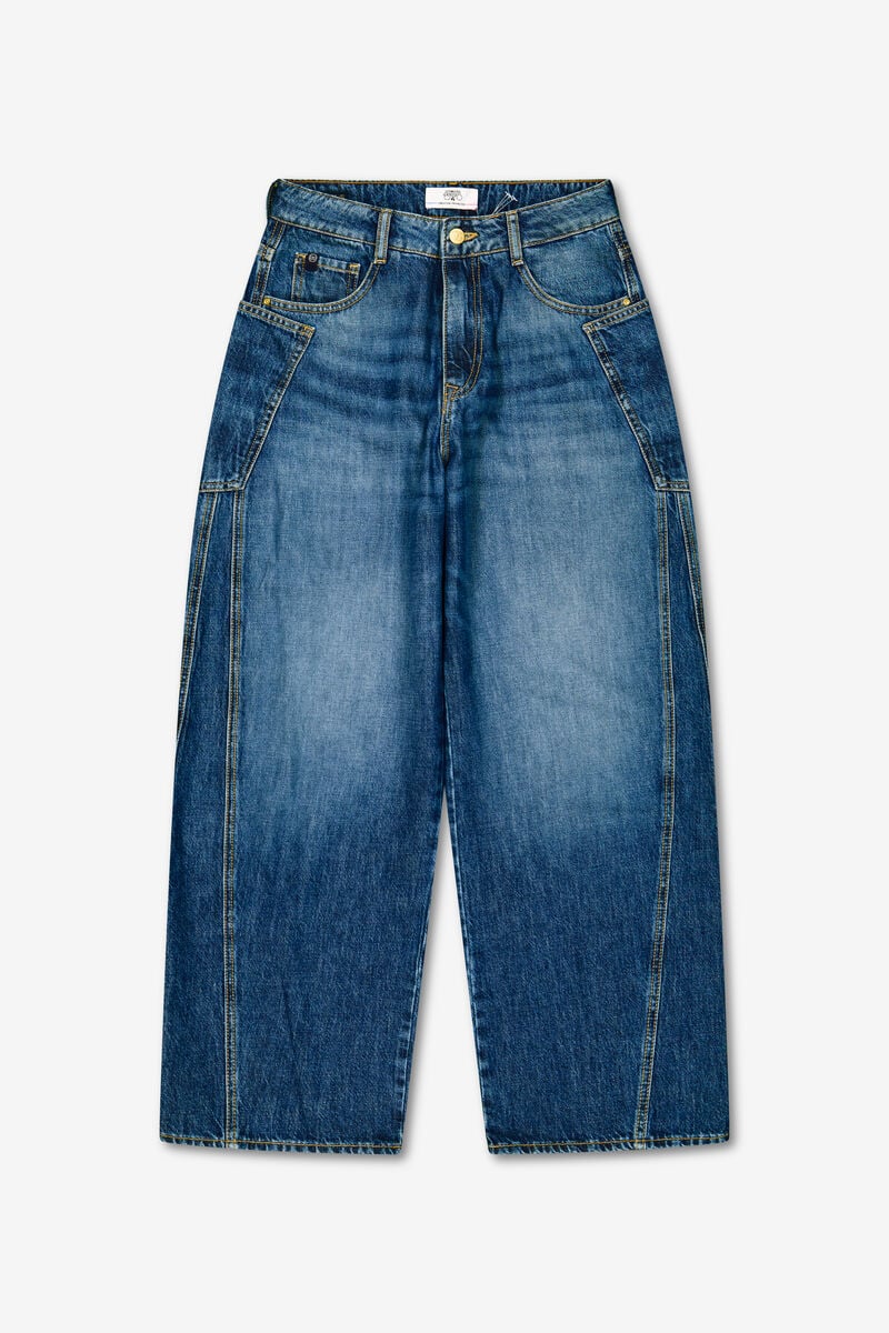 Jeans balloon Nyalau bleu moyen