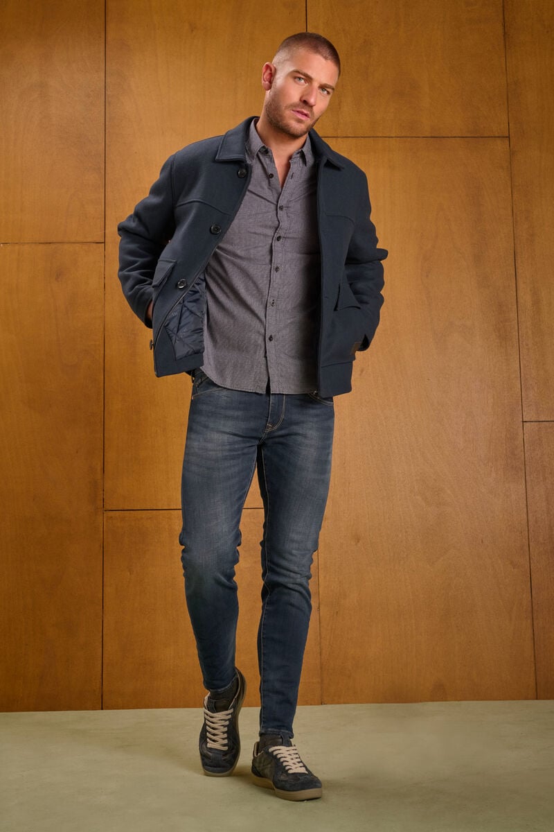 Jeans power skinny bleu-noir N°2