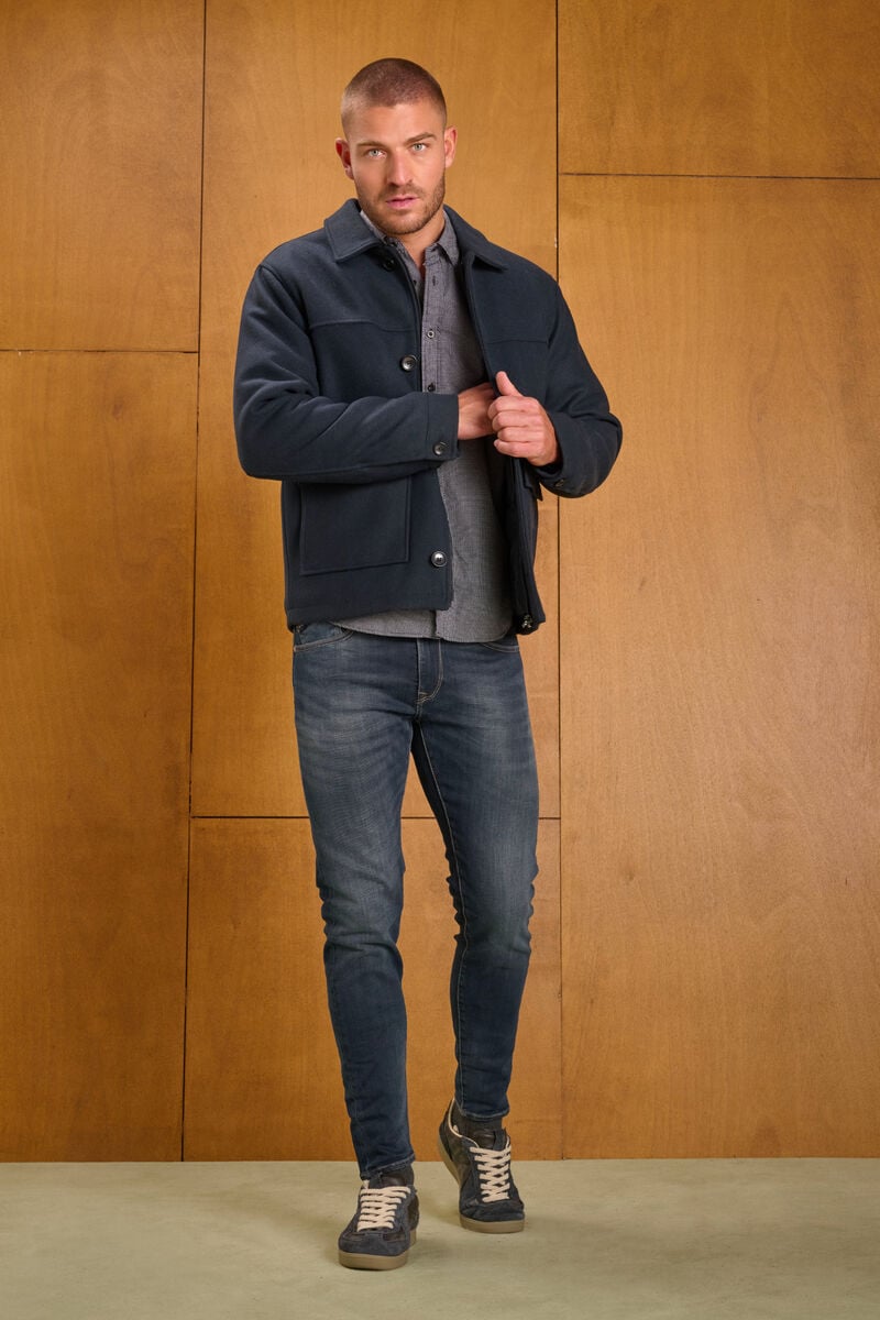 Jeans power skinny bleu-noir N°2