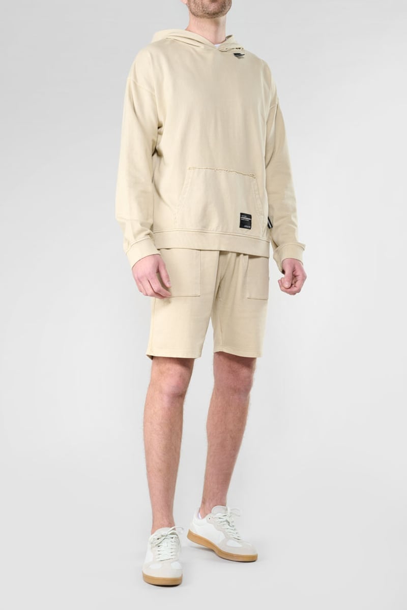 Sweat à capuche Anibo beige 