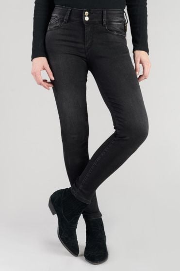 Jeans ultra pulp slim Bari taille haute 7/8ème noir N°1