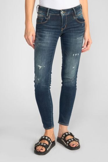 Jeans pulp slim Sib 7/8ème destroy vintage bleu N°2