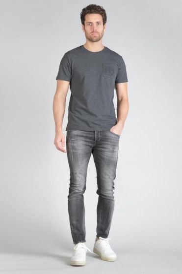 Jeans 900/16 tapered Odeon destroy gris N°2