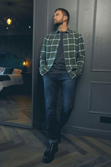 Pantalon chino Dejean en jeans bleu