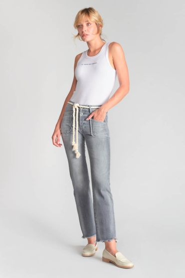 Jeans Pricilia taille haute 7/8ème gris N°3