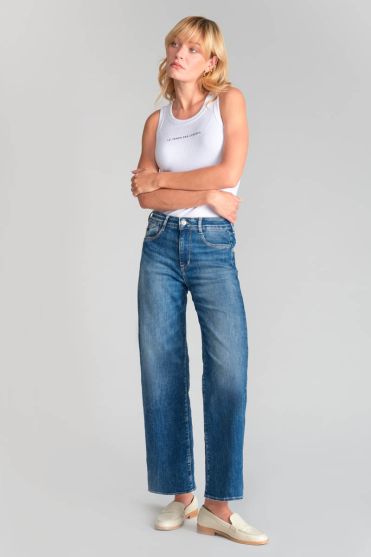 Jeans pulp wide leg taille haute 7/8ème bleu N°3