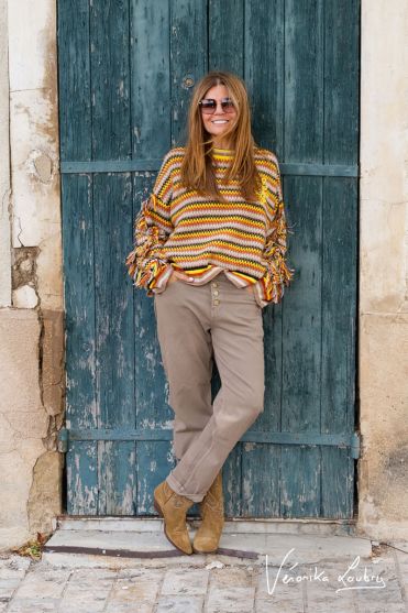 James 400/60 girlfriend by Véronika Loubry jeans taille haute marron