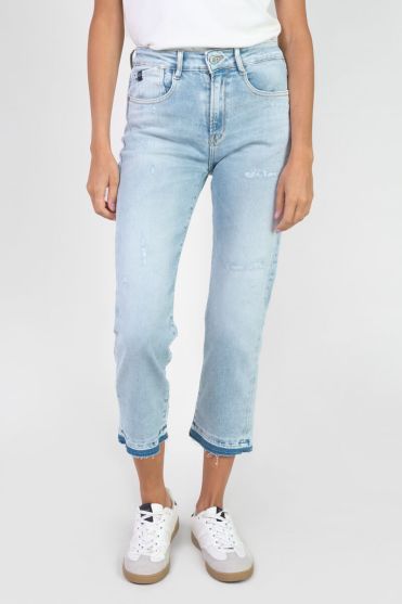 Jeans 400/17 mom Valy taille haute 7/8ème destroy bleu N°5