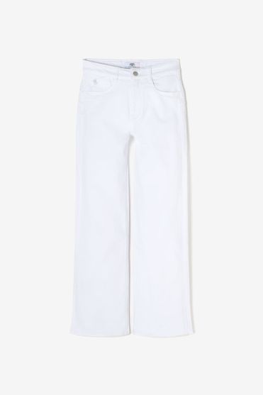 Jeans pulp wide leg taille haute 7/8ème blanc