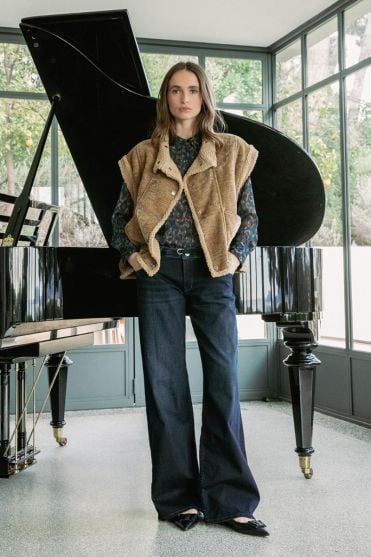 Jeans wide leg Lauryn jab bleu-noir N°1