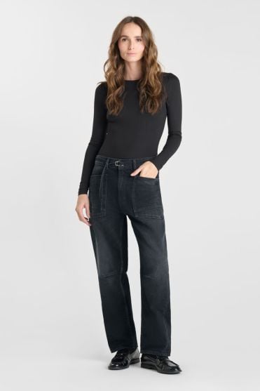 Jeans balloon Madie bleu-noir N°1