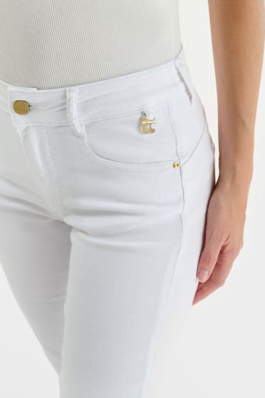 Jeans pulp regular taille haute blanc 