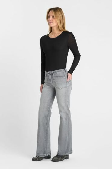 Jeans pulp flare Ursina gris moyen