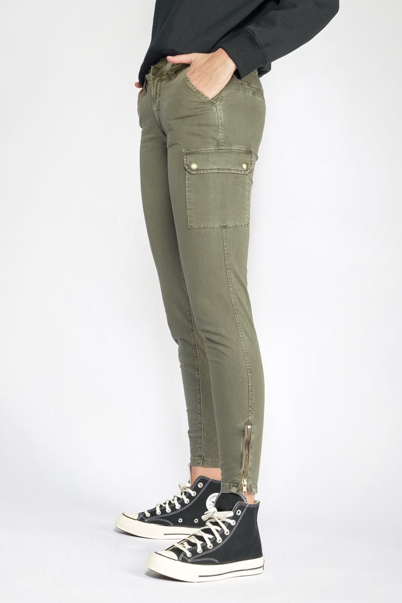 Pantalon Army slim kaki : Jeans & Pantalons et prêt à porter Femme : Le  Temps des Cerises