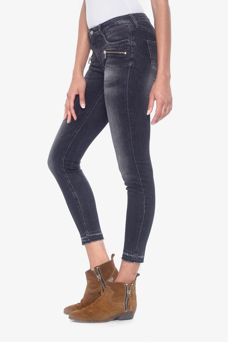 Temps Cerises Le & Skinny skinny Femme : gris : Pantalons N°1 power West 7/8eme des Jeans jeans