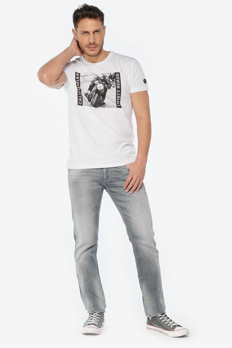 T-shirt Portage blanc imprimé : Tee Shirt et prêt à porter Homme