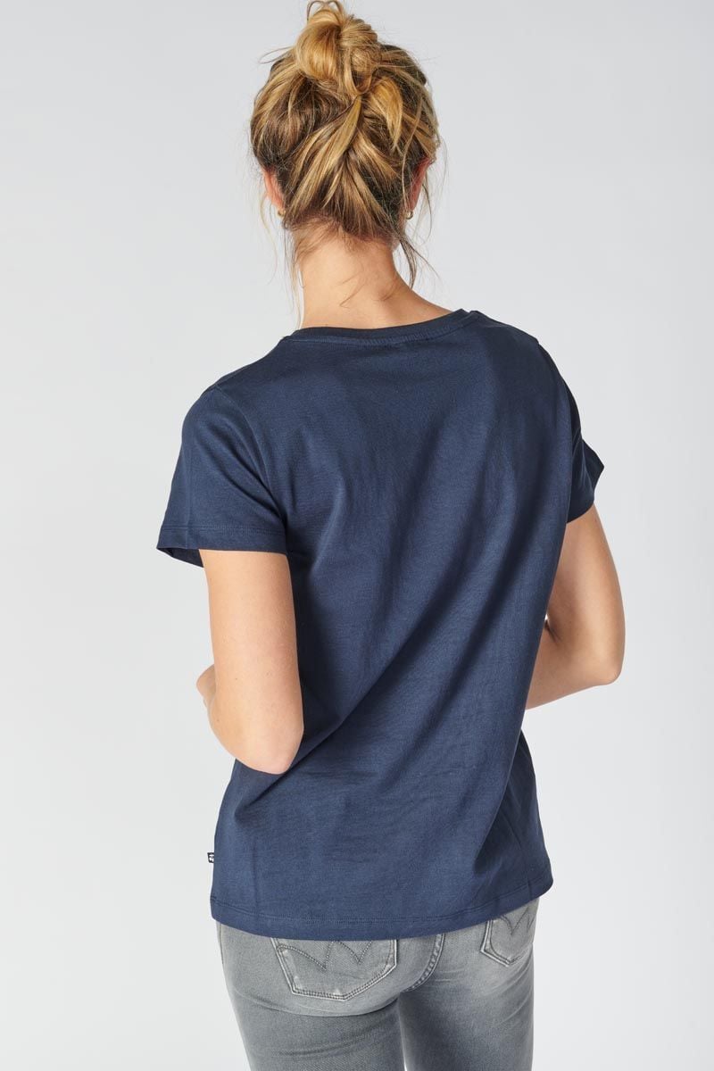 : Le T-shirt bleu des Tee Shirt Frankie Temps marine Cerises : Femme